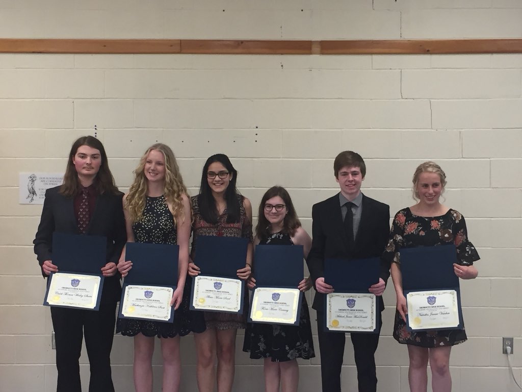 GinaDunnett's tweet photo. Congratulations to these 6 OHS, recipients of Academic Excellence and Merit awards! An engaging and inspiring night @OHS_SRC, @ASDWLimelight, @ASD_West https://t.co/CbroEjyFSx