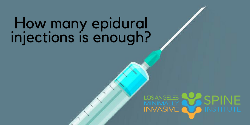 LASpinecare's tweet photo. How many epidural injections does someone need?  Probably less than you think.  https://t.co/Il5RU7KUhD https://t.co/pqPm8Z0Cgj