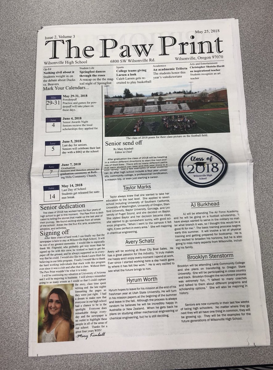 Go check out 2018’s FINAL EDITION!!! Pick it up in your English classes or in the office:)