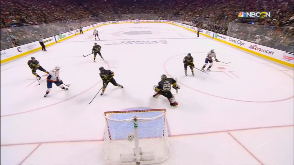 PeteBlackburn's tweet photo. Fleury may have overcommitted a little bit https://t.co/7vInwl0CRF
