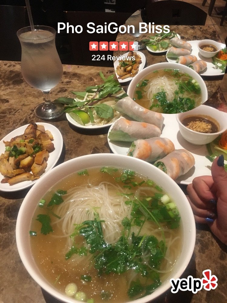 Jeanettesf89's tweet photo. Bomb dot com. First time here and I am diggin it already. (@ Pho SaiGon Bliss) #Yelp #Yelfie https://t.co/dO6miAUd4a https://t.co/m6yLqe87Jt