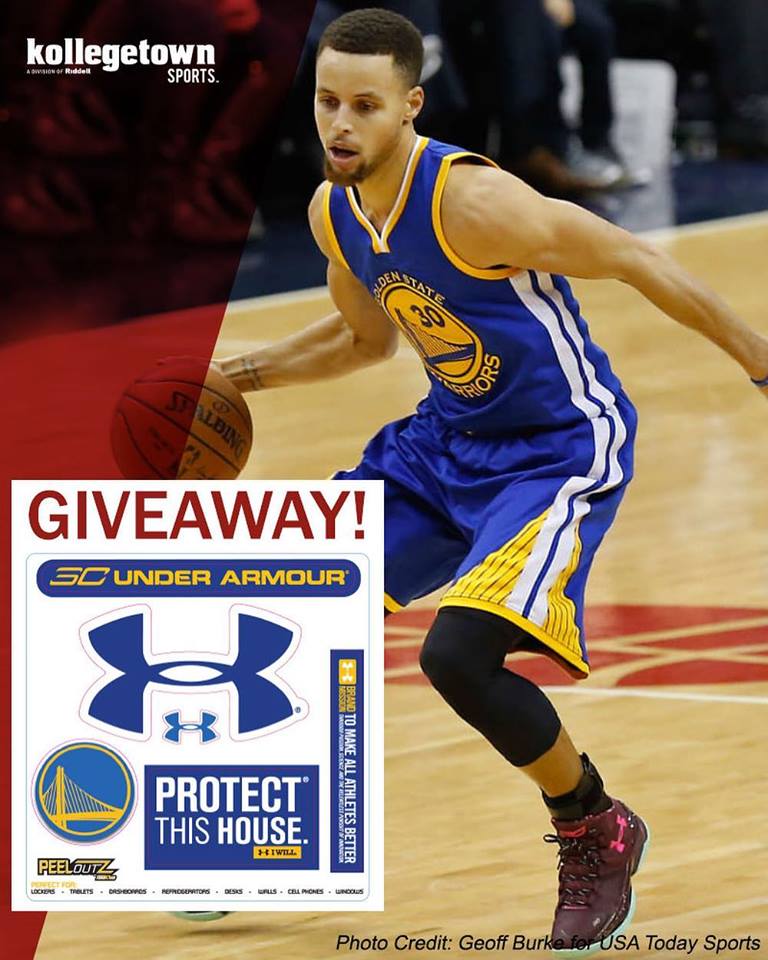 alallatt's tweet photo. Comment below with your prediction of how many total points Curry will have during game 1. We'll send everyone who guesses correctly an Under Armour Peeloutz in Golden State's colors. (#nbafinals #stephcurry #goldenstatewarriors #giveaway #underarmour #kollegetown https://t.co/AqcPHmdfk1