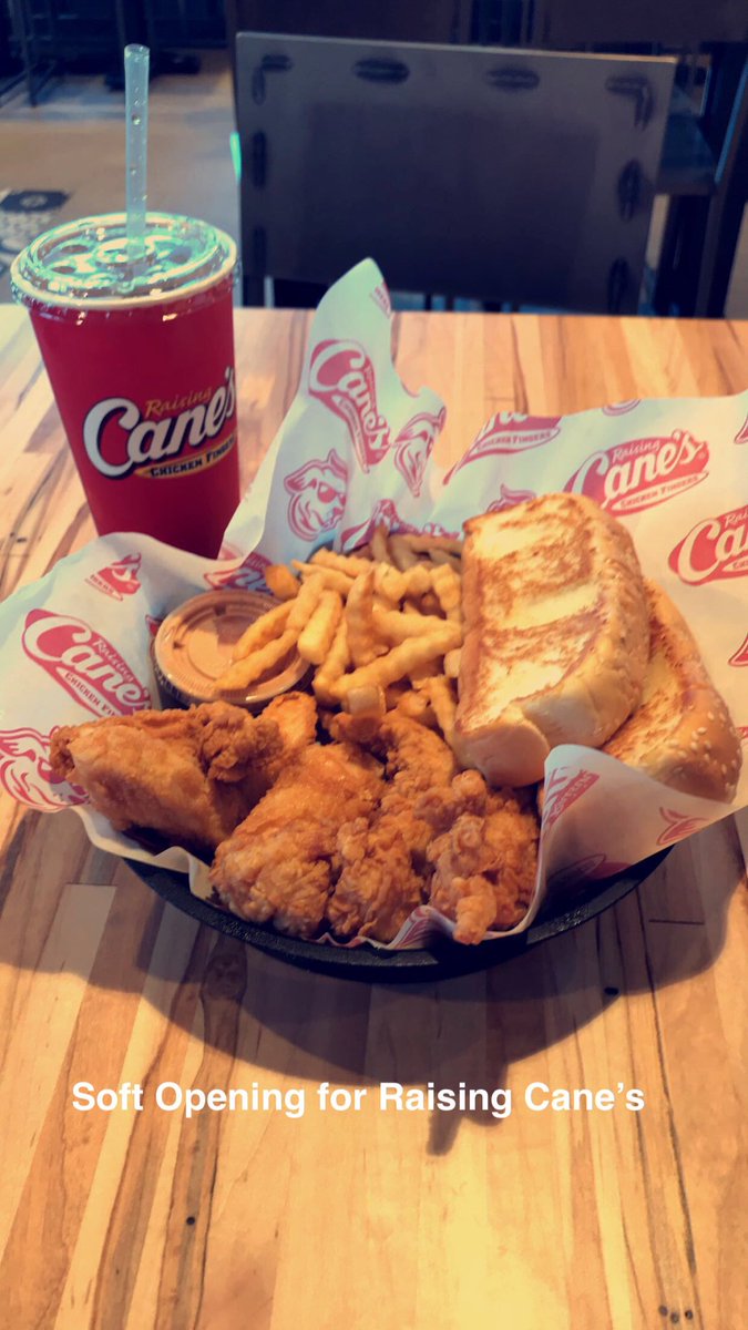 BRBaconFest's tweet photo. Soft Opening for the new @Raising_Canes on Mills Civic Parkway in West Des Moines. #DMATE #IEAUXWA https://t.co/VbGy9q02RE