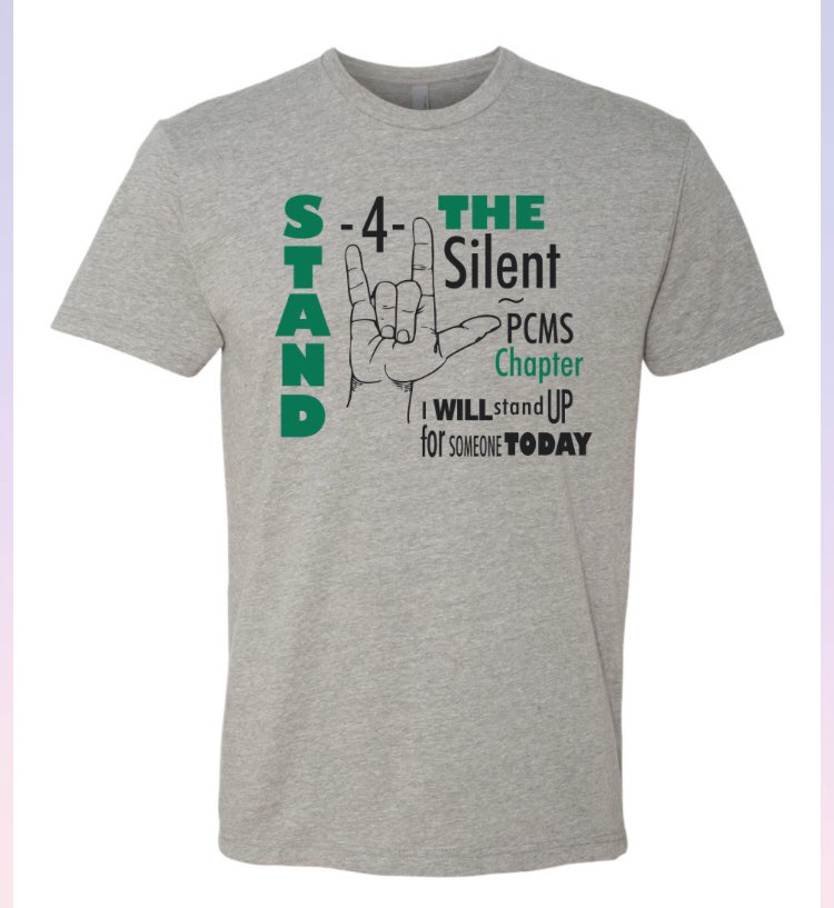 piercecityms's tweet photo. @KellieMoreland We want to send out a HUGE THANK YOU to Community National Bank of Monett for sponsoring the purchase of 50 shirts for our PCMS Stand for the Silent Chapter.  We appreciate your generosity so very much! 💚💚💚 #promotingkindness #generouscaringadults #happykids https://t.co/vOhsmZsw3i