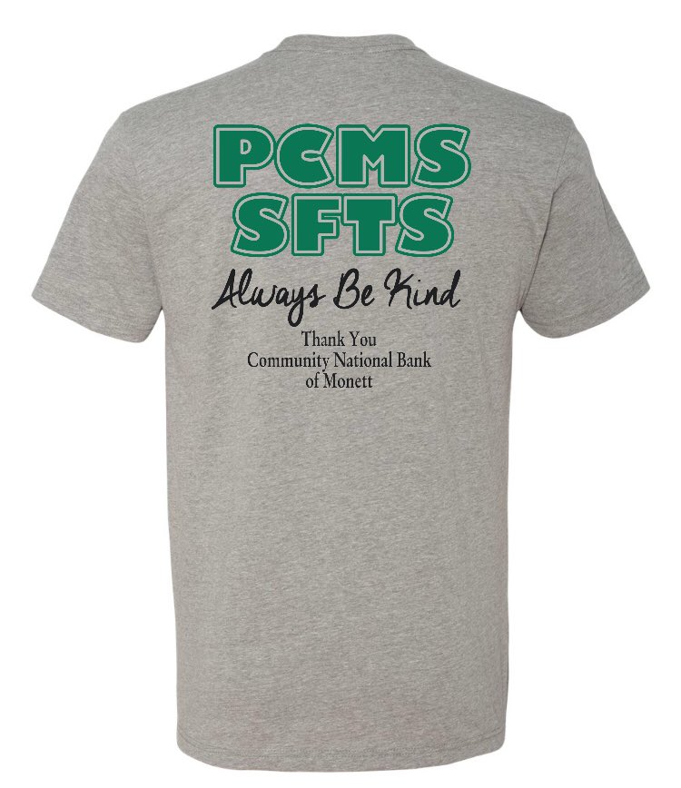 piercecityms's tweet photo. @KellieMoreland We want to send out a HUGE THANK YOU to Community National Bank of Monett for sponsoring the purchase of 50 shirts for our PCMS Stand for the Silent Chapter.  We appreciate your generosity so very much! 💚💚💚 #promotingkindness #generouscaringadults #happykids https://t.co/vOhsmZsw3i