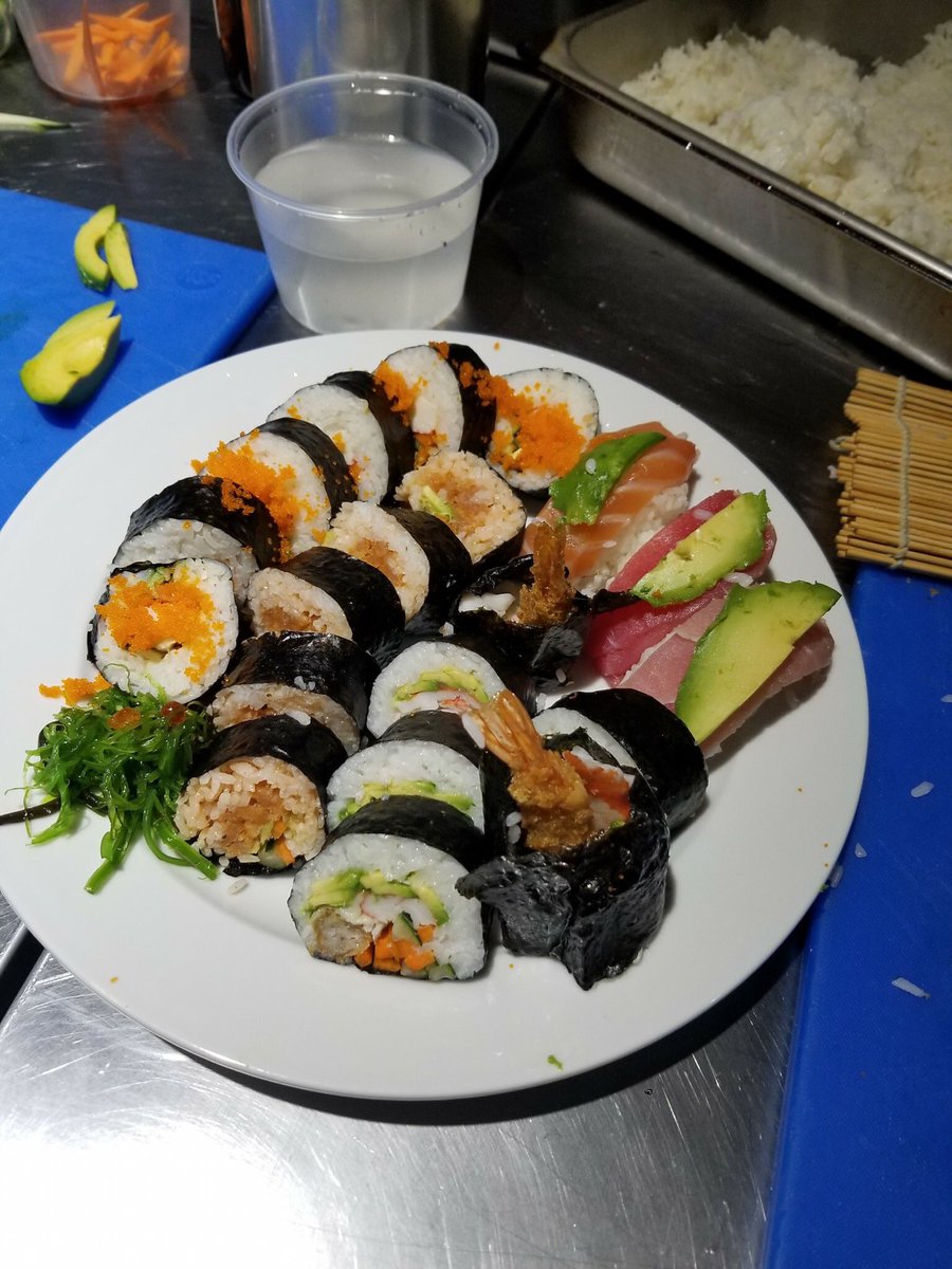 Sauteculinary's tweet photo. Sushi classes are so much fun at Saute! #sushi #cookingclass #happiestkitchenonearth https://t.co/Nsg8wMc8Xl