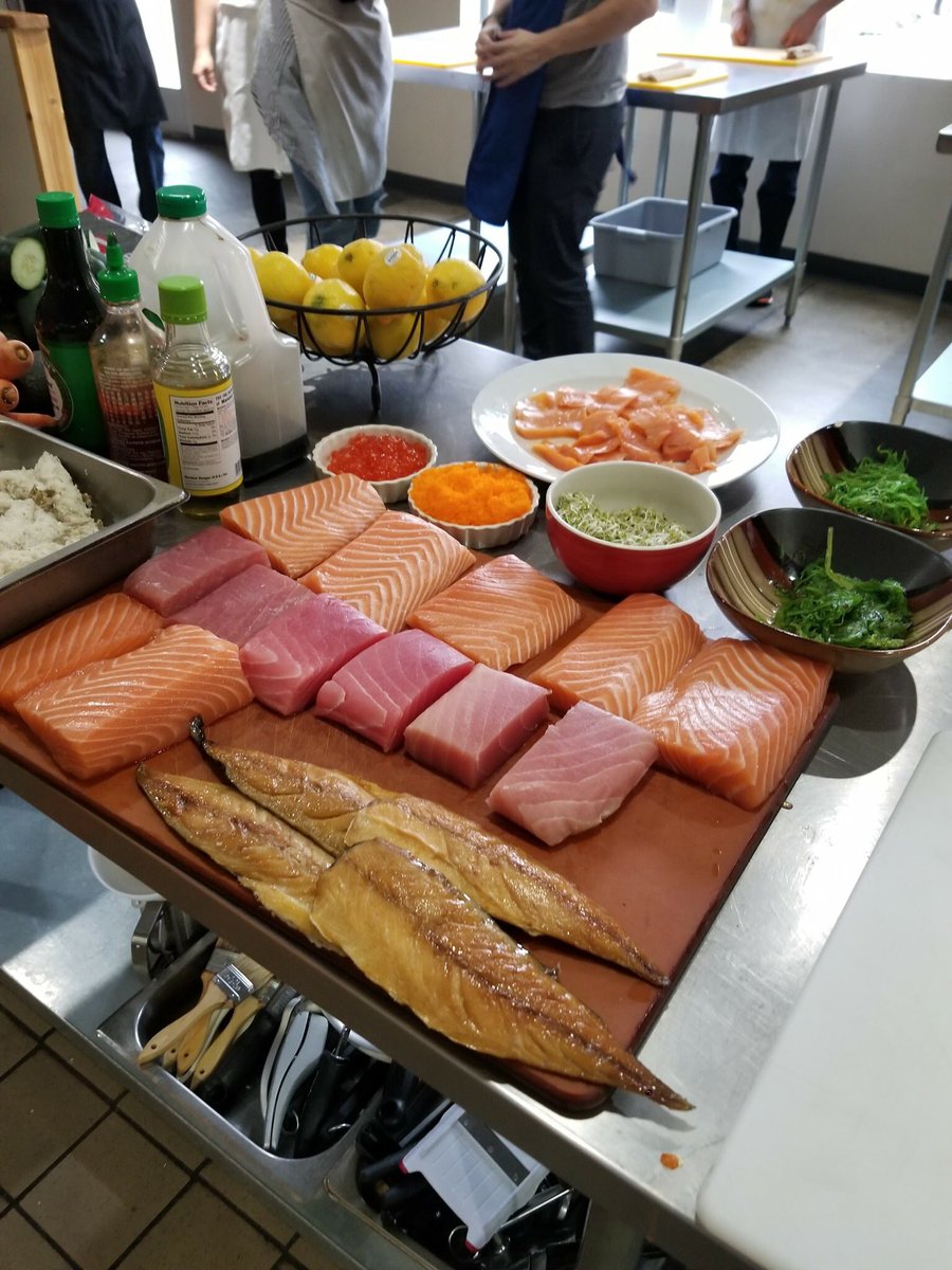 Sauteculinary's tweet photo. Sushi classes are so much fun at Saute! #sushi #cookingclass #happiestkitchenonearth https://t.co/Nsg8wMc8Xl