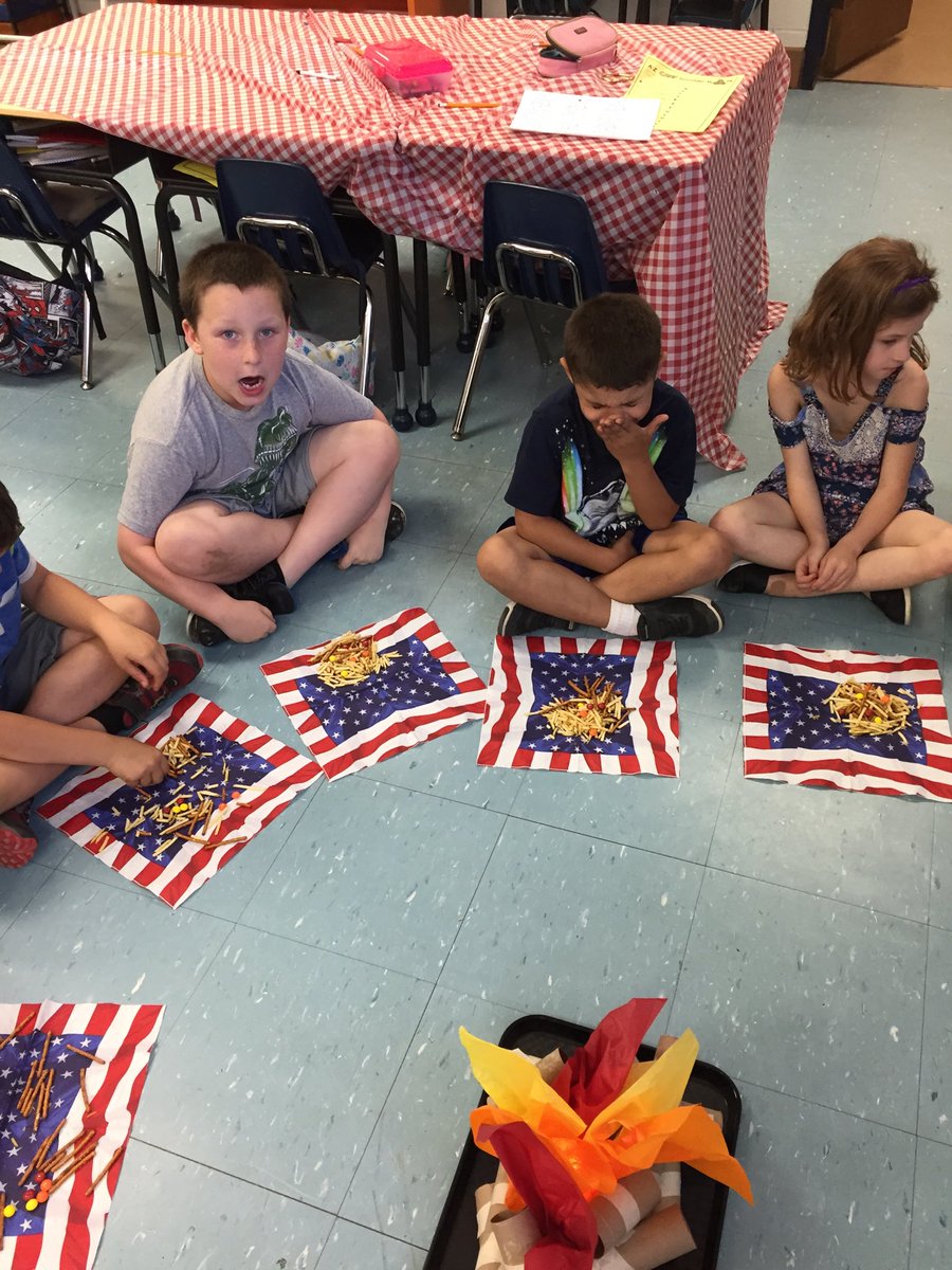 VacekBridget's tweet photo. @therivierabeach Making a graph about camping, sitting around the campfire making edible campfires, listening to camping stories and enjoying being in first grade!!! https://t.co/s5NTmbKvfq