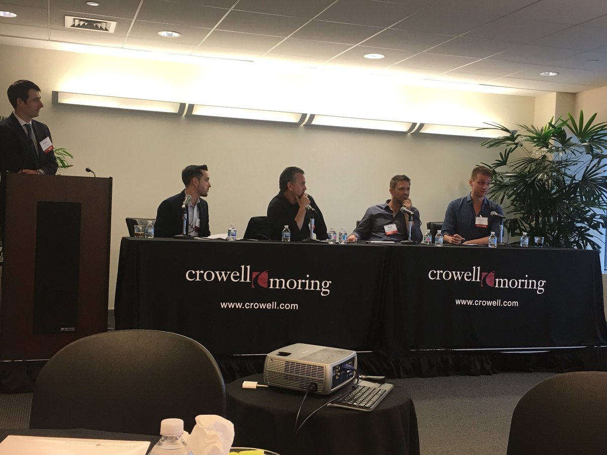 Great panel on “How AI and Machine Learning is Changing the World and Affecting Dealmaking”. #ArtificialInteligence #MachineLearning #Dealmaking #CrowellMoring #GrantThornton