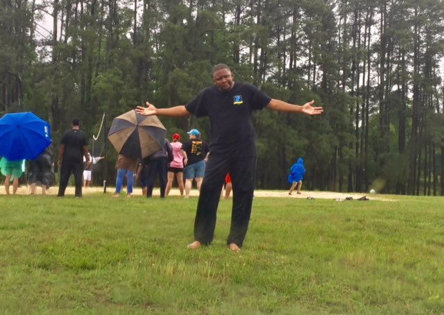 suptking's tweet photo. CLR18 “change is irresistible” and bonding in the rain 🌧 over a game of volleyball 🏐 is what we call core value #family https://t.co/B70YgWrRUH