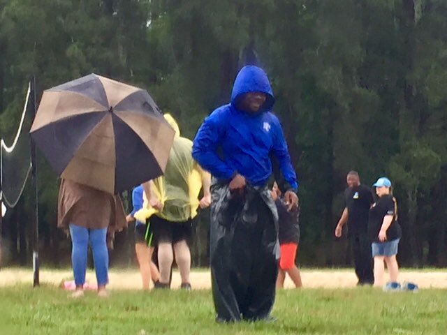 suptking's tweet photo. CLR18 “change is irresistible” and bonding in the rain 🌧 over a game of volleyball 🏐 is what we call core value #family https://t.co/B70YgWrRUH