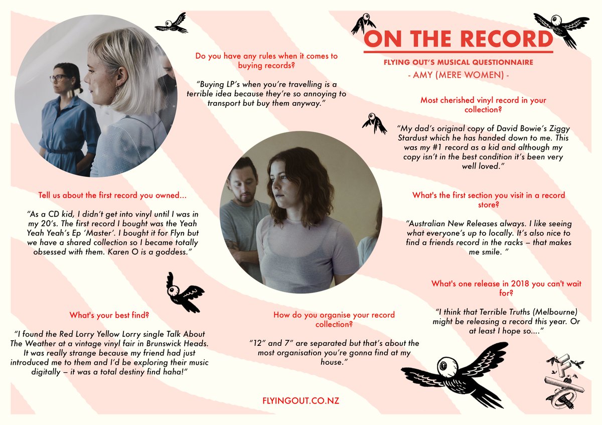 <a href="/mere_women/">Mere Women</a> are heading our way to play at <a href="/whammy_bar/">Whammy bar</a>
on June 14th! Amy from the band took the time to share her vinyl collecting habits in this weeks 'On The Record' ✨ ✨ ✨