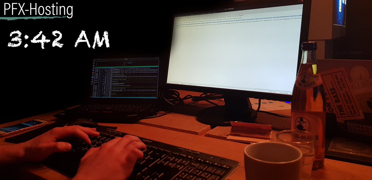 PFXhosting's tweet photo. na.. Seid ihr auch noch wach? 🤩 | 🛏️🚫 
Wir arbeiten seit Gestern an unserem System.
Seid gespannt! #PFXHosting, #vserver, #gametastisch, #PFX https://t.co/Jj0RX6xN0I