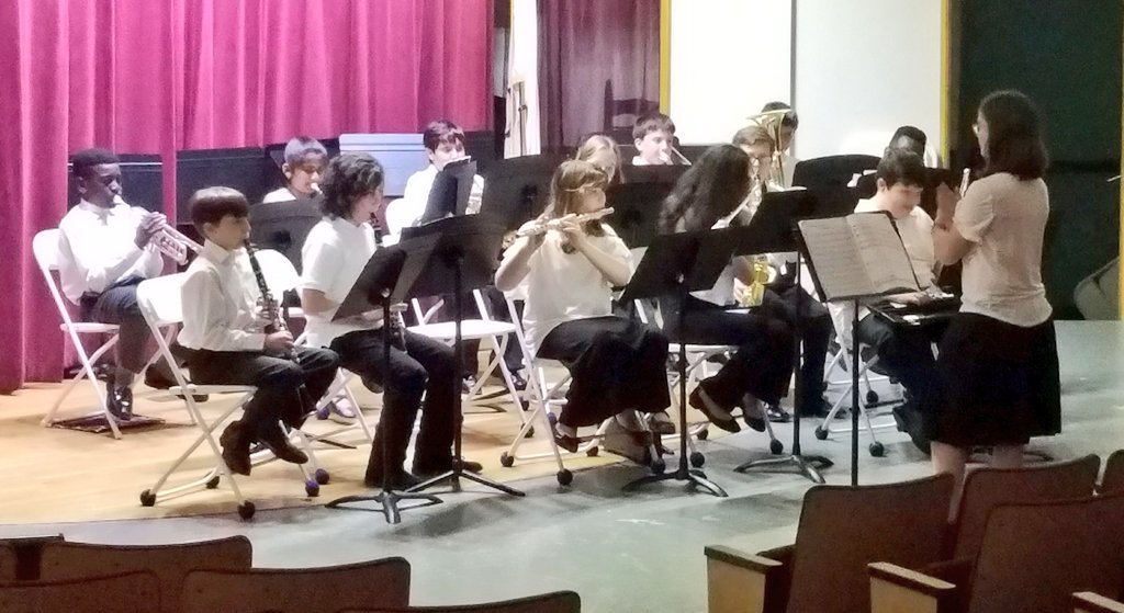 Tonight's @IAcharterschool All-school Spring Concert was FANTASTIC! The best part was watching the kid conduct the beginner band in front of a packed auditorium. #bandmom #proudmama