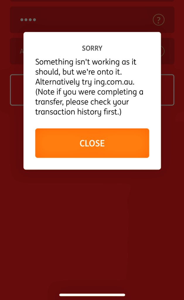 _anokin's tweet photo. @ING_Aust Thank you for your reply. It's been a few days. I've attached a screenshot of the issue. Exhausted all options from my end https://t.co/tLoaaJZhgu