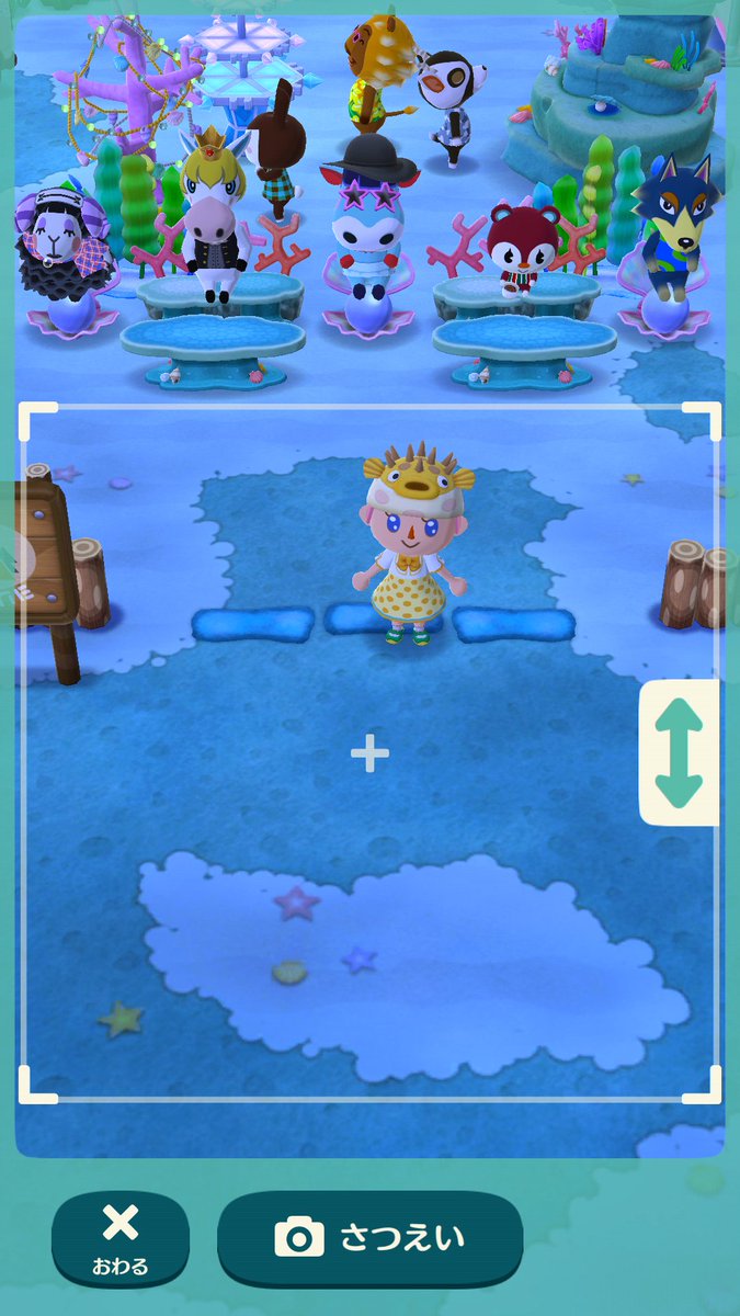 すずな ナゴヤアーティストエイド参加中 今日からガーデンイベントだから海キャンプ終了記念に ポケ森写真部 ポケ森 ポケ 森キャンプコーデ大会inside ポケ森写真館 どうぶつの森ポケットキャンプ どうぶつの森 ポケットキャンプ