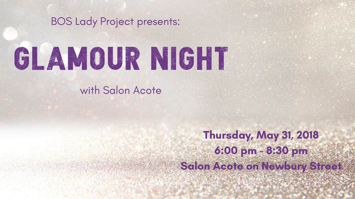 Spend an evening with the Lady Project team while getting your hair professional styled by the team at <a href="/SalonAcote/">Salon Acote</a>. Bonus: There will be wine, apps, and goodie bags! 🍷 Get your ticket: boslp053118.eventbrite.com