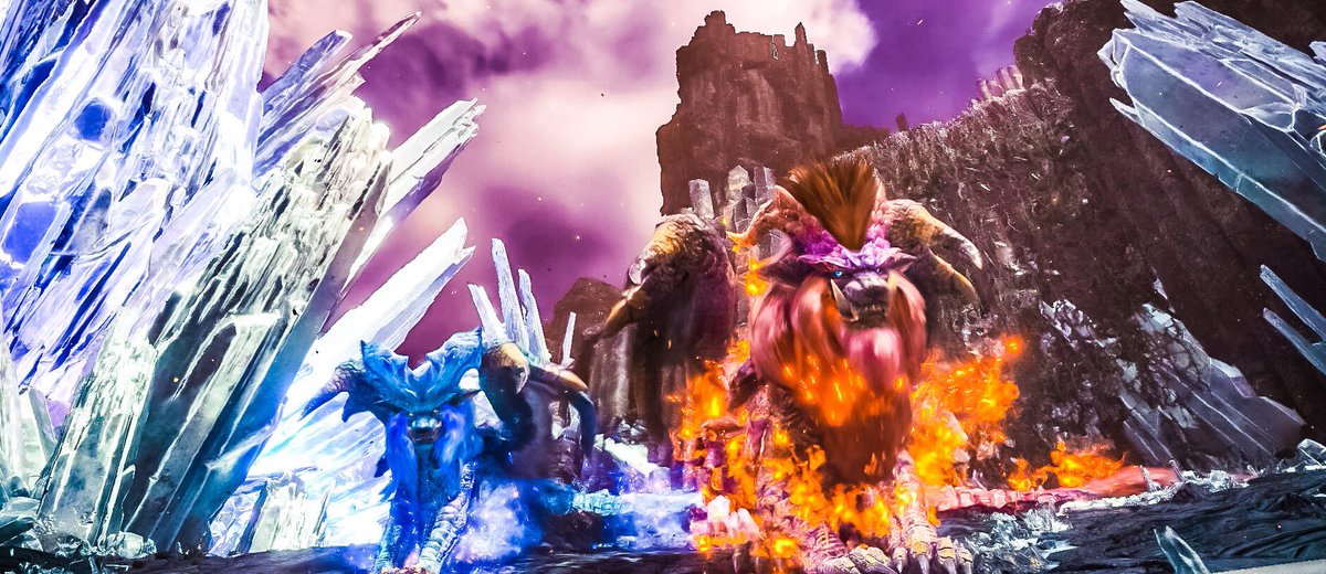 𝕤𝕦𝕘𝕒𝕣 𝕄ℍ𝕎 Na Twitteru 夫婦でお出迎え Mhw Mhw写真部 ナナテスカトリ ナナ テスカトリ Lunastra 炎妃龍