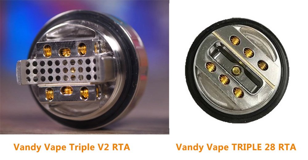ElegoMall's tweet photo. Vandy Vape Triple V2 RTA vs TRIPLE 28 RTA
Multiple airflow holes, dense flavor
More★https://t.co/wdyoVJQgWT
#elegomallcom #vandyvape #vandyvapes #triple28 #triplerta #vandyvapetriplev2 #rta #vape #vaping https://t.co/lsOXDQXOAk