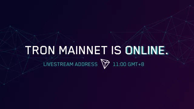 justinsuntron's tweet photo. #TRON Mainnet is awake! Our journey to independence begins. Stay tuned to Twitter for the livestream conference in less than 1 hour... #TRX $TRX https://t.co/fs6k3cH7m7