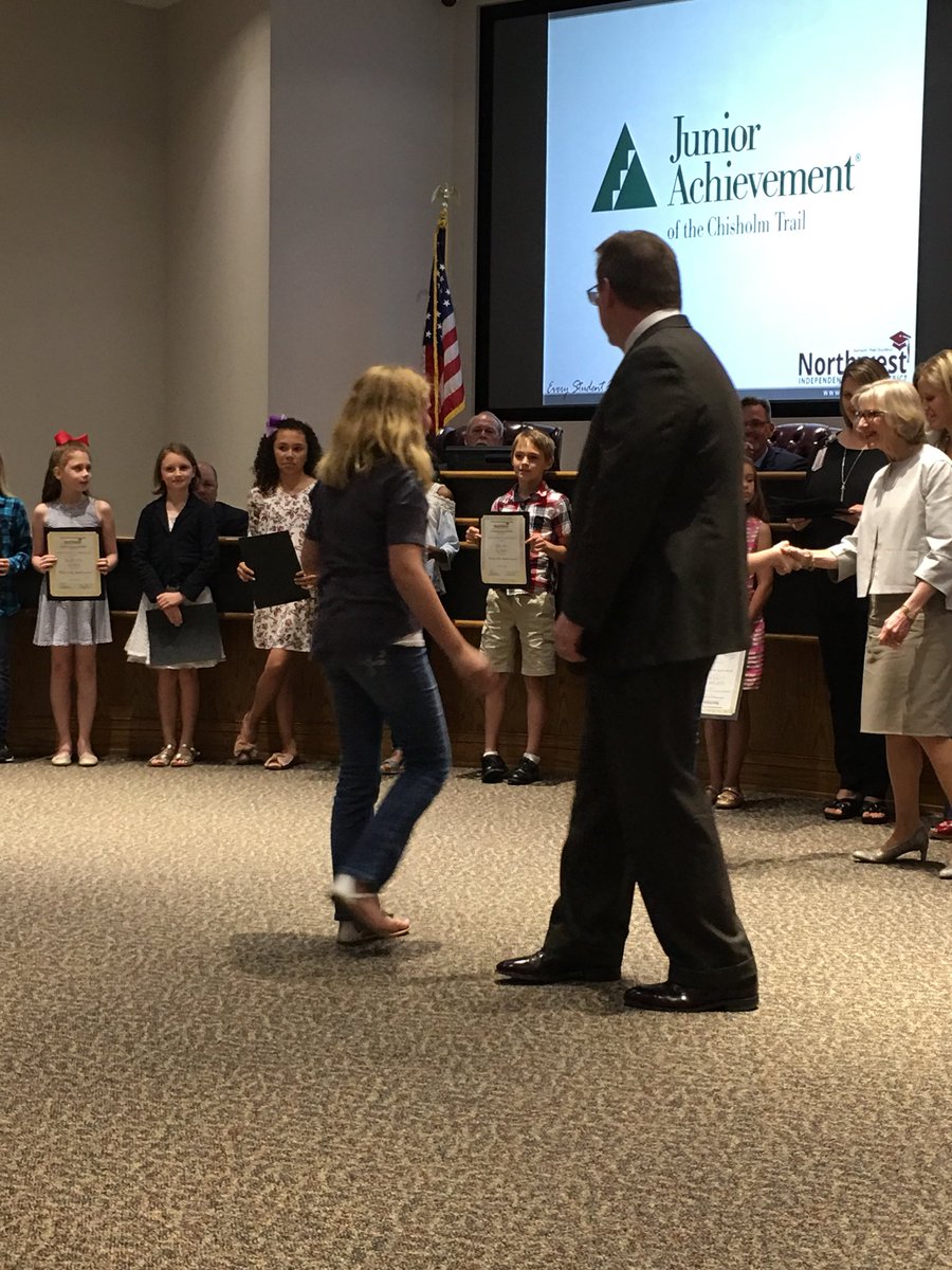 JCTElementary's tweet photo. Super talented 4th grade writer recognized for her creativity at the board meeting last night. #JCTChallengeAccepted #writersrock @bruner_theteach https://t.co/ox352271vF