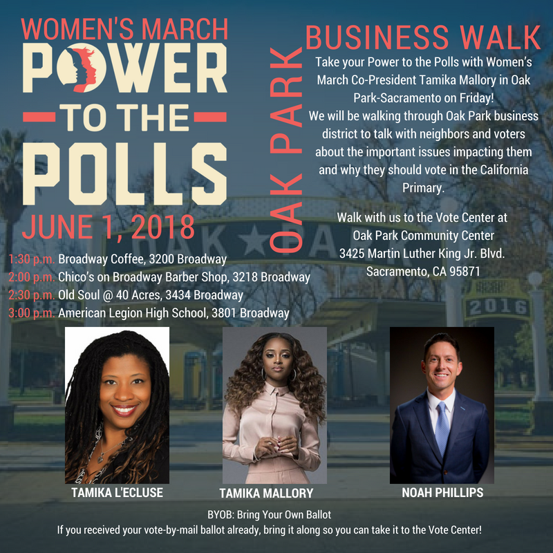 PhillipsforDA's tweet photo. I am honored to be participating in Friday's Women's March: Power to the Polls California GOTV Rally. Please join us for the Oak Park business walk beginning at 1:30pm. https://t.co/b8e5Rrk8SM