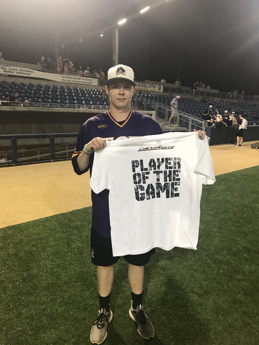The_NCBA's tweet photo. ::Game 13 Final::
@ECUClubBaseball gets it done with a 6-2 victory over @GCUClubBaseball — they will return to the National Championship game tomorrow at 7pm and face @ThePSBC‼️
Player of the game: Ryan Gosney
#RoadToHollySprings https://t.co/ZiEyEGK0f9