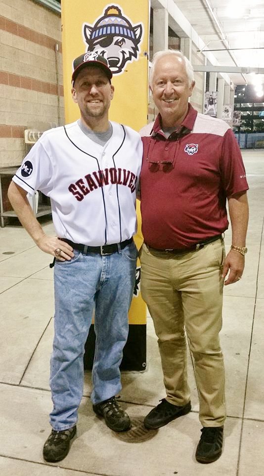 ebrook24's tweet photo. Just want to thank @erie_seawolves owner @FdoAguirreCEO for taking a few minutes to get an updated photo with him tonight at UPMC Park tonight. New pic on left, old one from a couple years back, on the right.#MadeSomeChanges https://t.co/jxY4aFh2TW