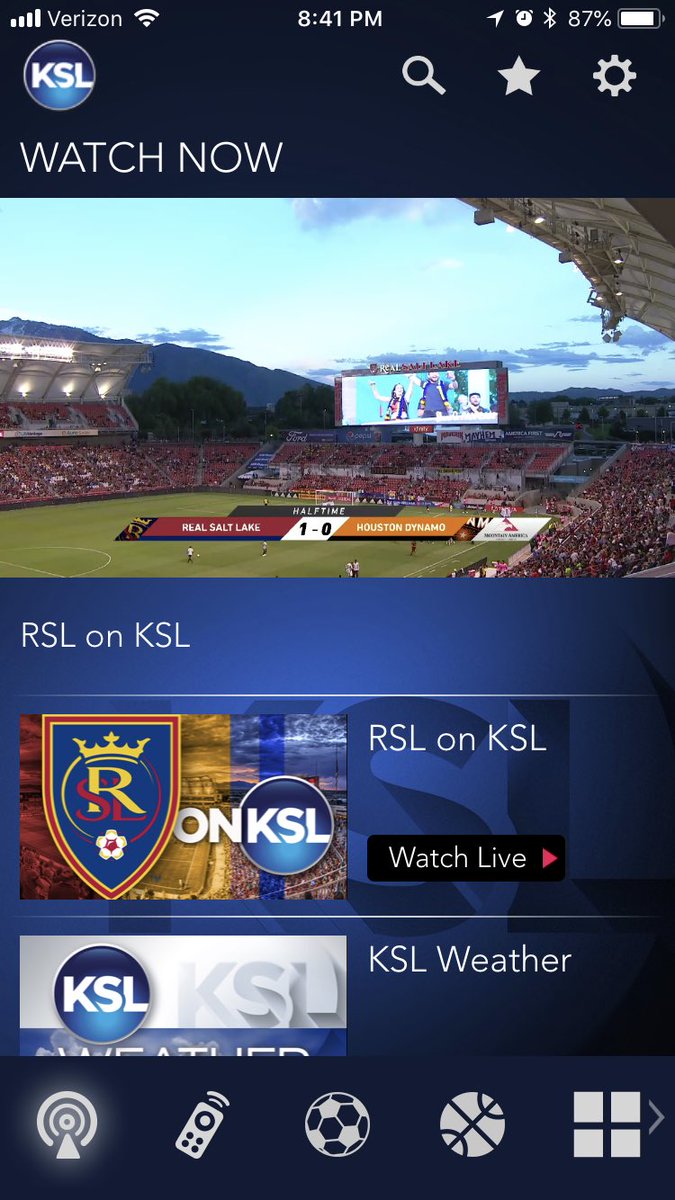 RSLonKSL's tweet photo. We’re streaming @RealSaltLake live. But if you miss anything from the #HOUvsRSL game, we will replay it immediately afterwards in the @KSL5TV app. https://t.co/VsCiGundDe #rslonksl https://t.co/cFyeH178Ex