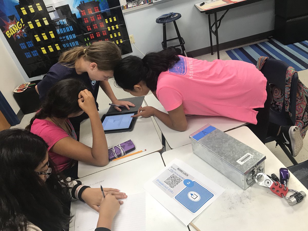 Math breakout for our 6th graders! We love our math heroes! <a href="/CreekValleyMS/">Creek Valley Middle School</a> <a href="/DigitalLISD/">LISD Digital Learning</a> #prideinside #digitalisd
