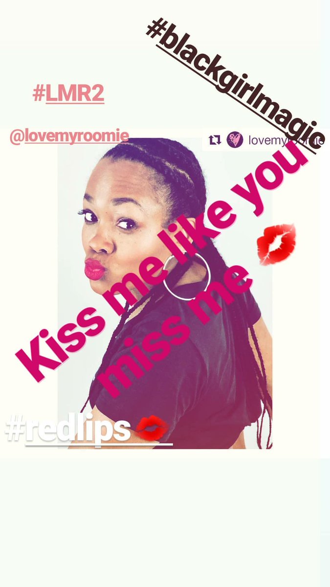 Chris4VicA's tweet photo. We're trying to keep exciting news a secret - Catch a special sneak peek into the #LMR2 store this Friday! #💗
_________________
Stay tuned @LoveMyRoomie_
#redlips #webseries #blackgirlmagic https://t.co/wWYADzYrBA
