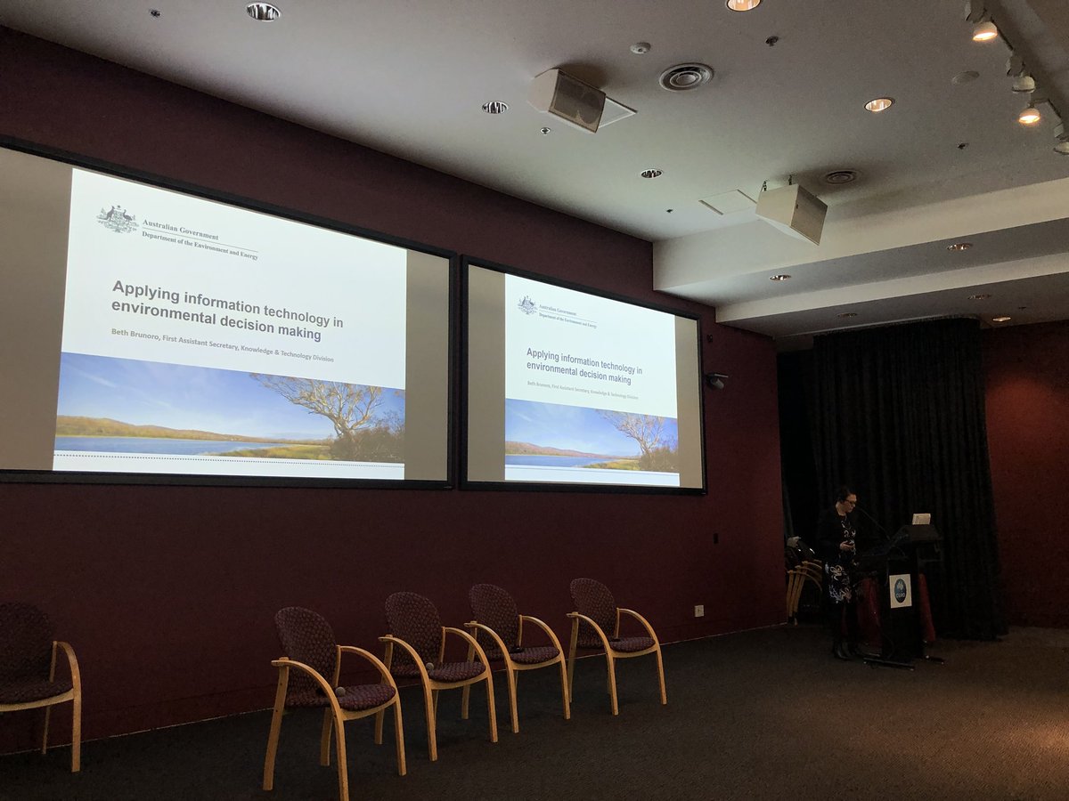 ecocloud_'s tweet photo. Beth Brunoro from DoEE Knowledge &amp; Technology Division telling us about the role of information technology in environmental decision making #EcoPathways18 https://t.co/lCbxTY0Hhv
