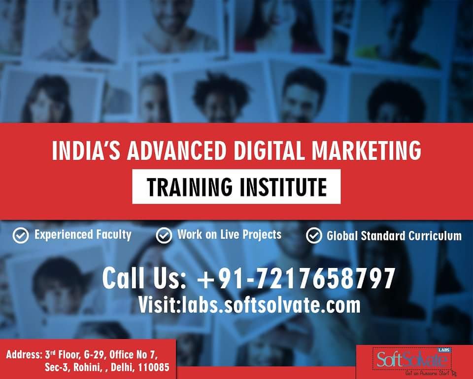 labs_soft's tweet photo. Learn the #DigitalMarketing from the India's Advanced Digital Marketing Training Institute #SoftSolvateLabs
Where #DigitalMarketingExperts will Train you with 100% Practical Curriculum :)
#LearnDigitalMarketing #Delhi #DigitalMarketingCourseInRohini https://t.co/qA2ctZMyKs