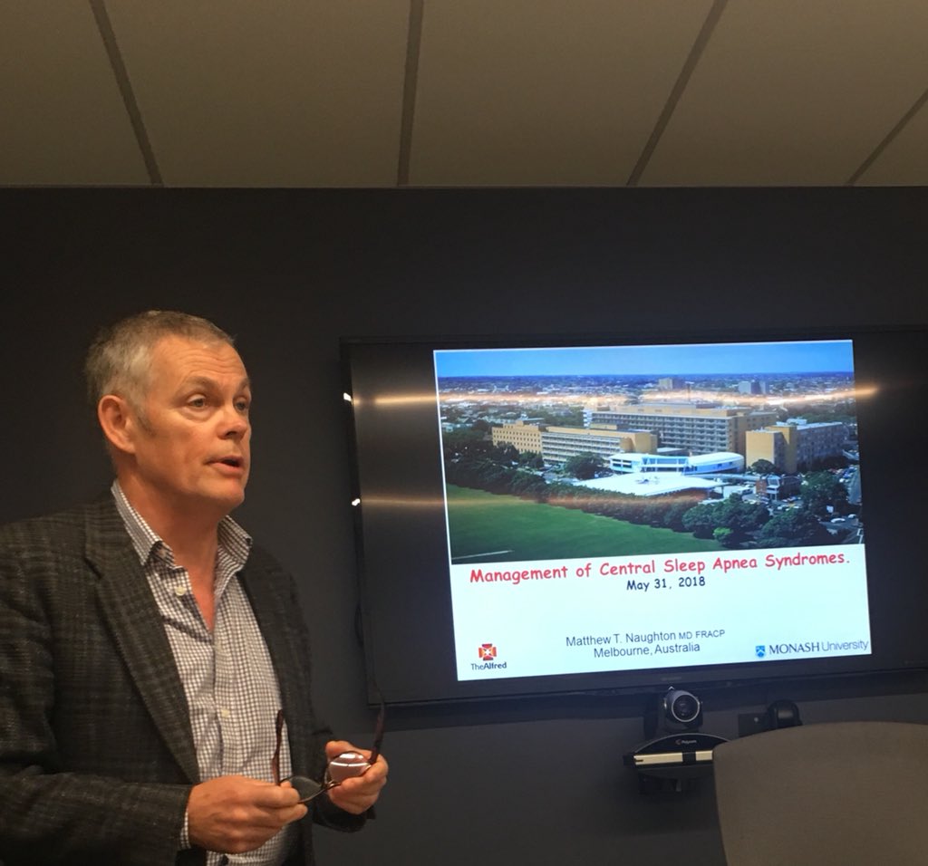 NeomiShah's tweet photo. Honored to have Dr. Matthew Naughton from @MonashUni @AlfredHealth visit us today @Respiratory_NYC @IcahnMountSinai #ExcellentTalk on #SleepApnea (Central) in #HeartFailure https://t.co/6Sb6Aur0Lf