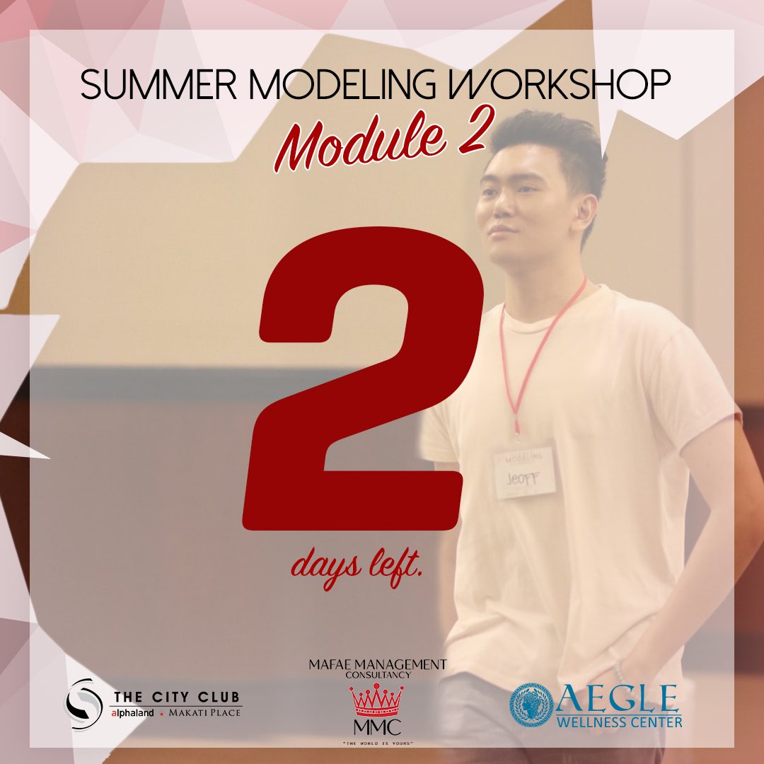 mafaemanagement's tweet photo. 2 days to go before we start Module 2 of our #MMCModelingWorkshop classes!

For inquiries contact us at 0988885258 / 09276683731 or send us an email at mafaemanagementconsultancy@gmail.com

#MMCModelingWorkshop I https://t.co/gAxeM2klgF