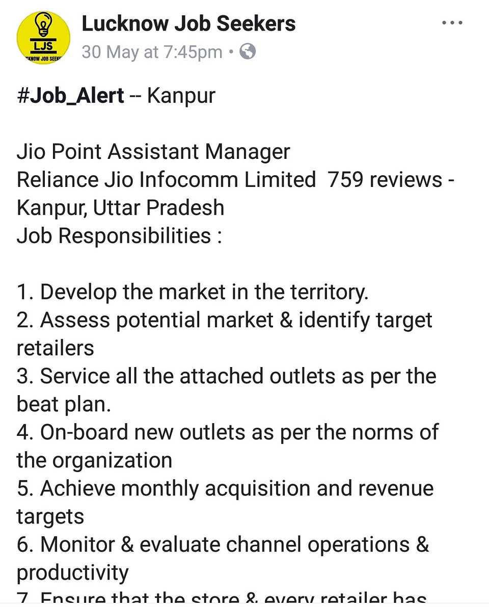 lucknowjob's tweet photo. For more details visit on Facebook page
(link in bio) 🔗🖇️⬇️
.
.
.
.
.
.
#lucknowjobseekers #ljs
#rupeshkumar #therupeshrkumar
#lucknow #lucknowjob #uttarpradesh
#job #jobsearch #jobs #jobshiring #employment
#jobseekers #seekers https://t.co/BxepvW2CrD