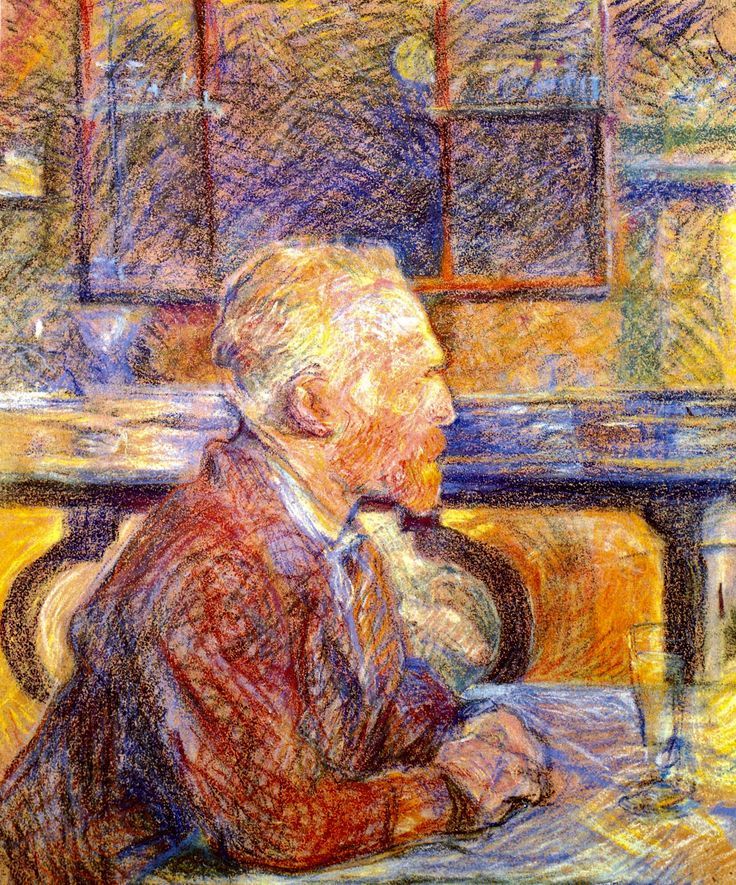 adev27's tweet photo. Just Pinned to Peintres et Figures - Painters and Figures: Henri de Toulouse-Lautrec Portrait of Vincent van Gogh colored chalk on cardboard (Paris 1887). According to the artist Paul Signac, Vincent van Gogh rounded off every day in the bar, where the ‘… https://t.co/7gyeyEIQFH https://t.co/w6zwiWbUXF