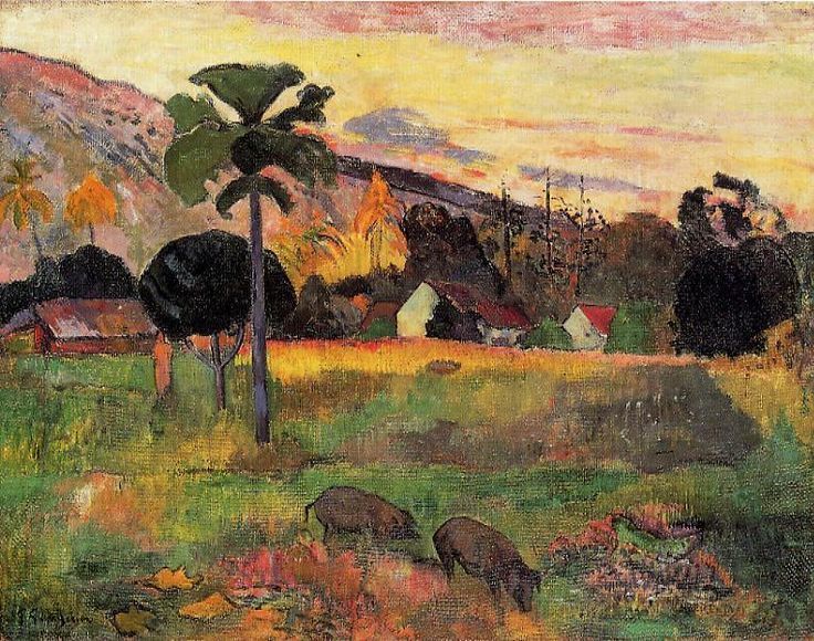 adev27's tweet photo. Just Pinned to L'art de l'interprétation du paysage - The art of landscape interpretation: Come here, Oil On Canvas by Paul Gauguin (1848-1903, France) https://t.co/CwL001gkhU https://t.co/BvMugxxfhI