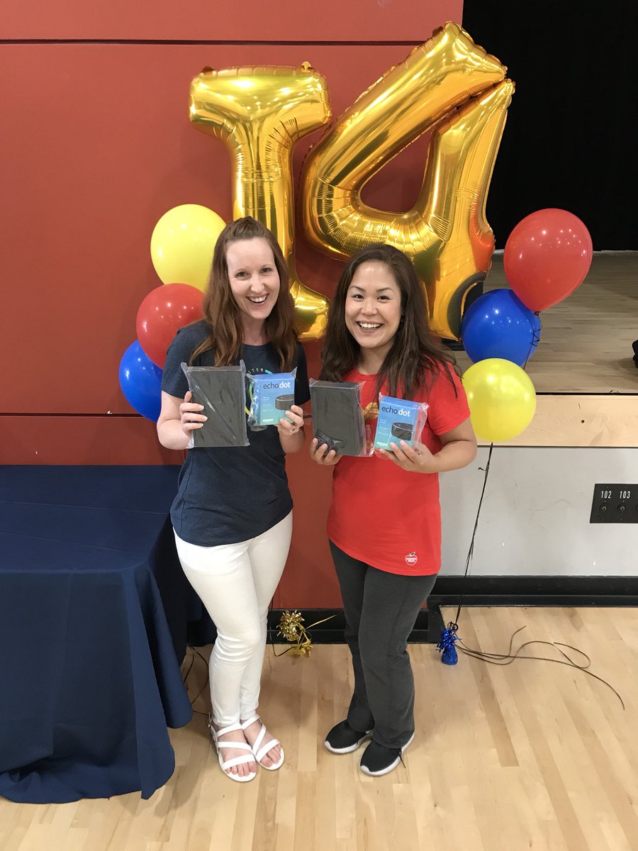 A huge Thank You 🙏 to @EducatorsCoop for donating some amazing prizes for the #i4Showcase2018 !! These WSD teachers are so excited to use their new Echo Dots & clickers in their classes! @sregur @westminstersd