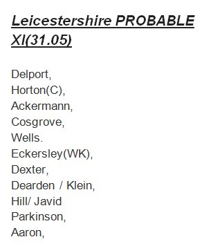 FantasyCricTeam's tweet photo. Leicestershire vs Lancashire | LEI vs LAN | PLAYING 11 AND DREAM11 TEAM #LANvsLEI #LEIvsLAN #LEIvLAN #LANvLEI
#DREAM11 #Dream11Team #FantasyCricketExpert #FantasyCricketGuru #RoyalLondonOneDayCup #RoyalLondonCup #RLODC #EnglishOddCup #Follow , #Retweet and #Like https://t.co/0vbgea65Ss