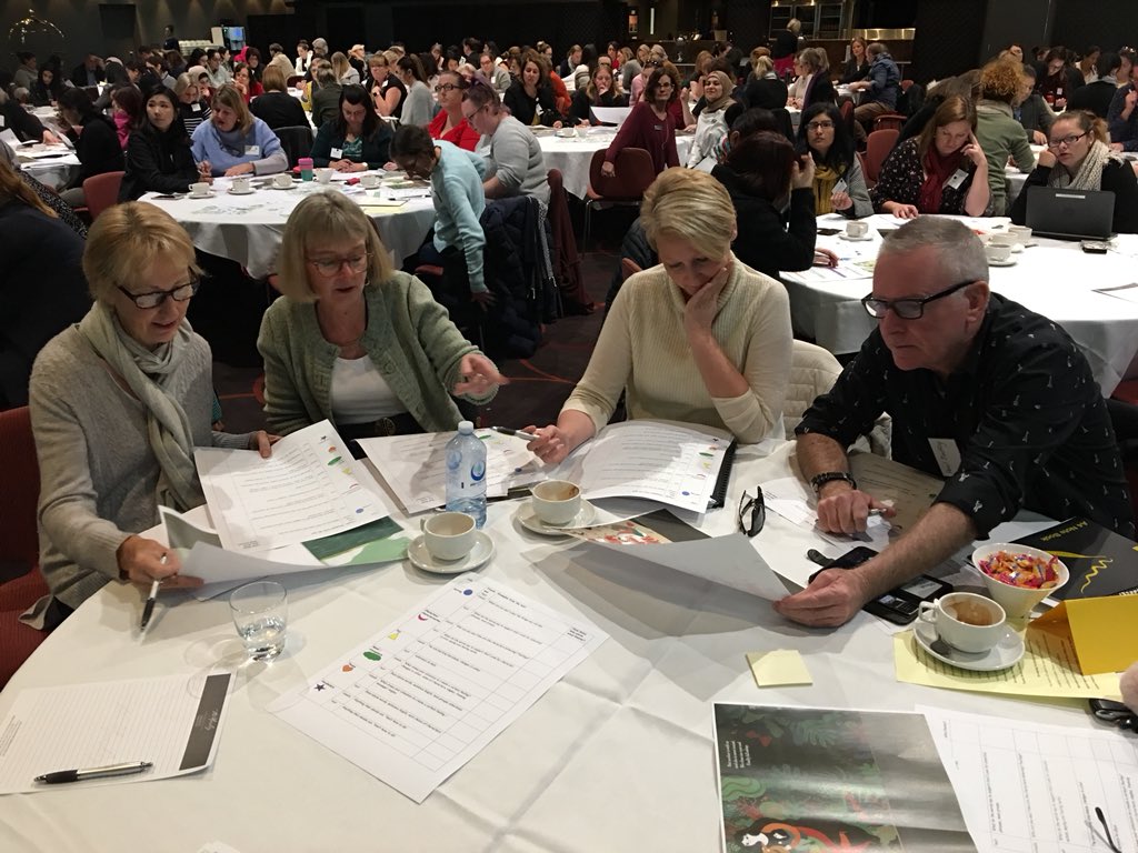 TESOLoz's tweet photo. It’s not everyday that you have @CHEAPedagogy @jrossbridge Dr Jenny Hammond, Dr Gill Pennington,@Margehertzberg1 & @KimCootes all under one roof! And they even participated in one of the learning activities 🤗 #fpswrite #tesoloz #aussieEd https://t.co/bKw8Raf6hC