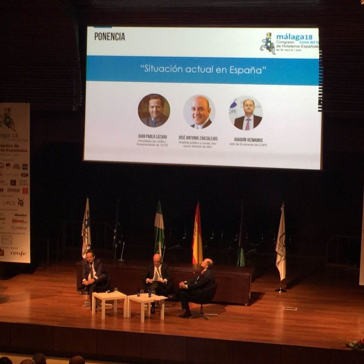 La situación del gobierno español y la moción de censura, primera inquietud tratada en #CongresodeHotelerosEspañoles @CEHAT4 <a href="/turismodemalaga/">Málaga Turismo</a> <a href="/malaga/">Ciudad de Málaga</a>