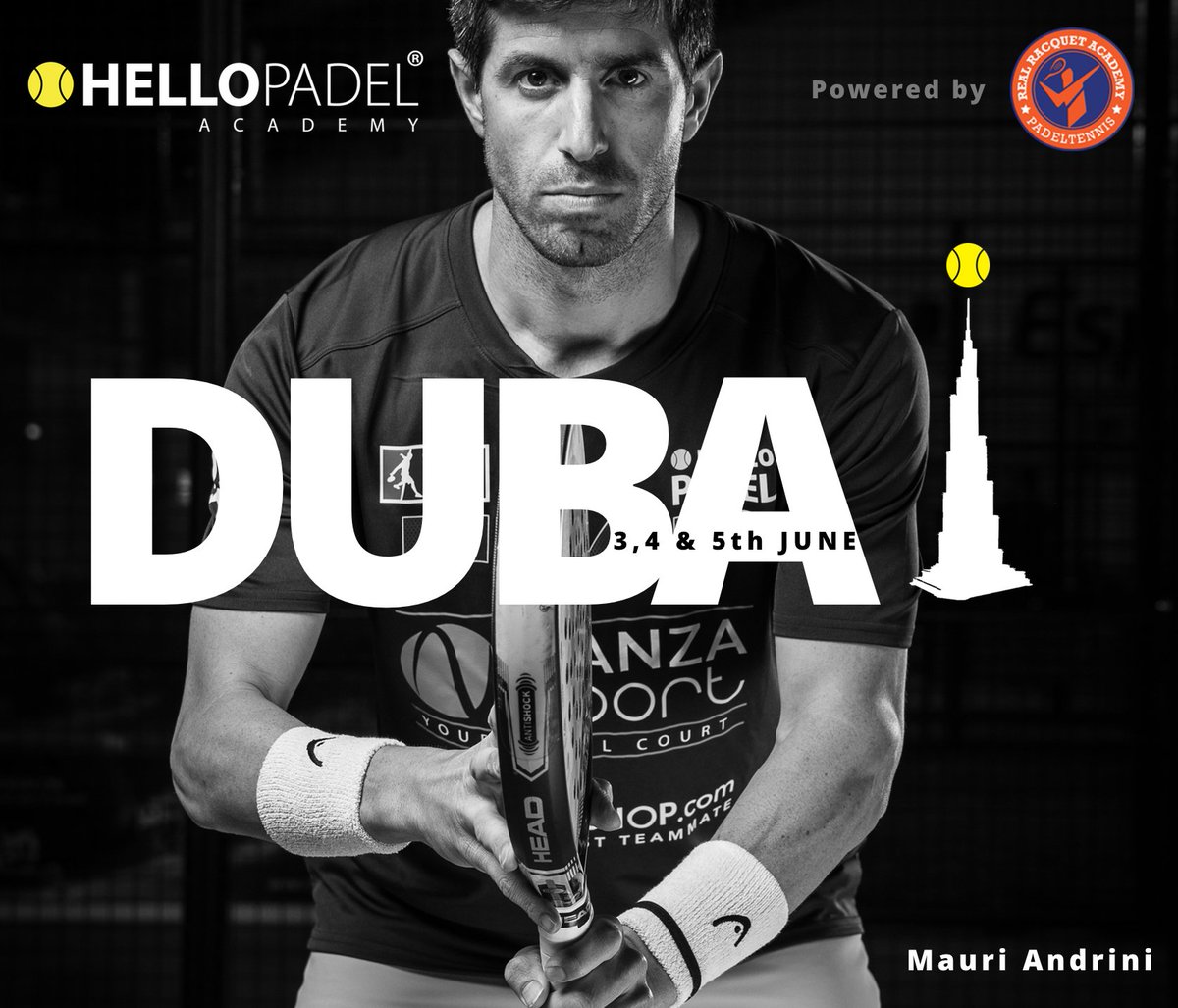 HelloPadel's tweet photo. UAE - DUBAI ✈️ Only 3 days left! #RealRacquetAcademy will held the #Courseforcoaches by @MauriAndrini in #Dubai
#HelloPadel everywhere to everyone....🌍
#PadelCoach #Padellesson #Padellife #PlayPadel #Padelevent #RRADubai #HeadPadel #ManzaSport #GinPap #Padelshopcom #HEADPadel https://t.co/Nrj0nIruDV