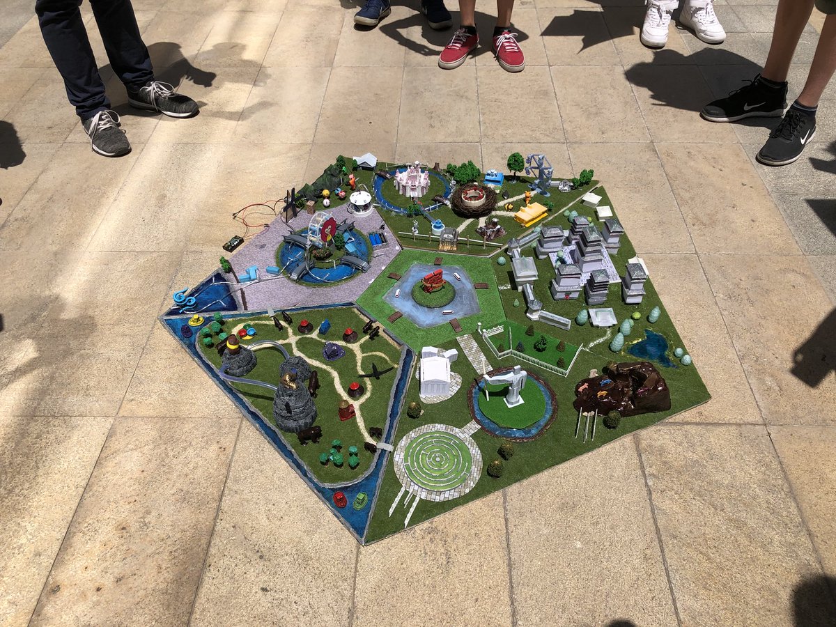 AlixanderMcFly's tweet photo. A fun presentation of learning today with our #BCIS Grade9 Design students. They have been working with Universal Studios Theme Park Design team on authentic project based learning. https://t.co/j1QtWXmt5D