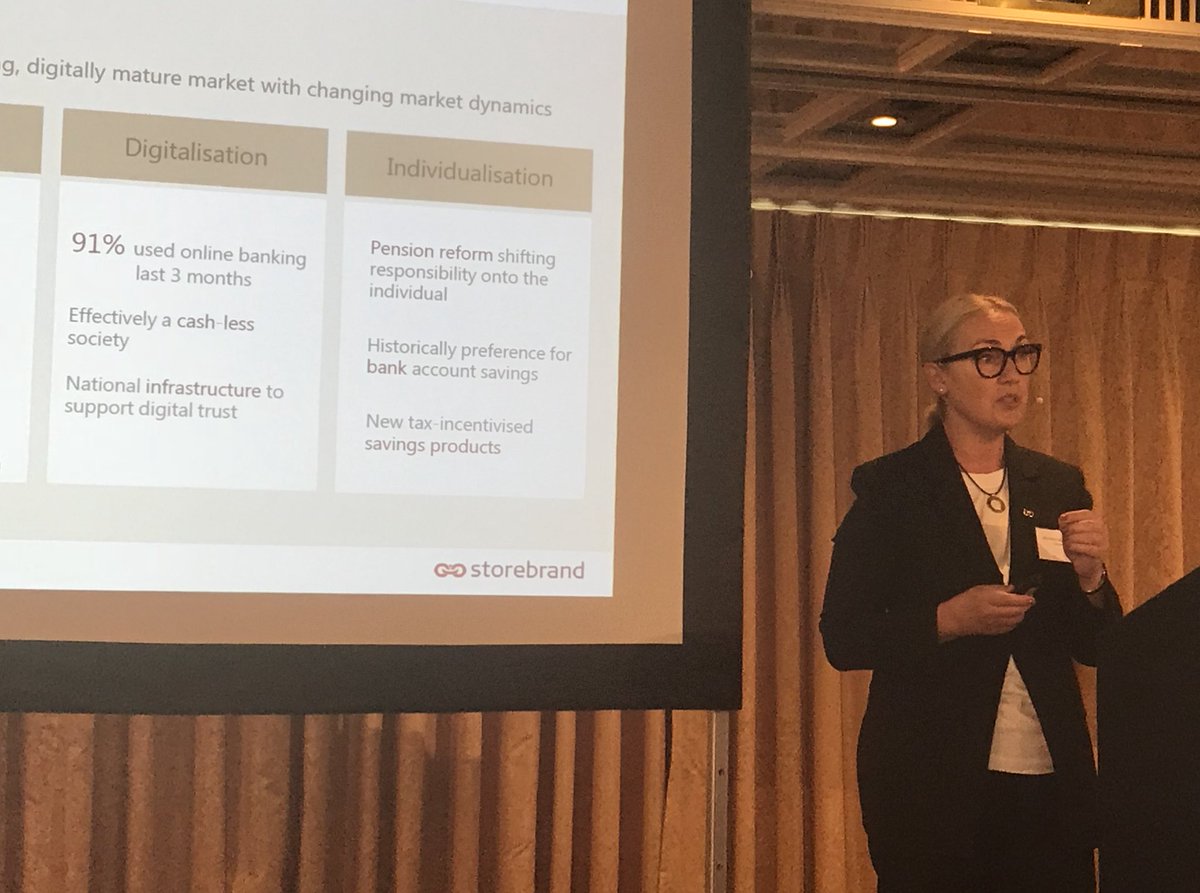 Less than 10% of Norwegian use cash 💰 #Insight from @storebrand_no capital markets day