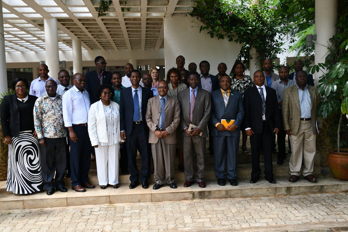 NM_AIST's tweet photo. The Chairman of NM-AIST Council, Prof. David Mwakyusa introducing the  newly appointed VC, Prof. Emmanuel J. Luoga, Prof. Anthony Mshandte as  DVC for Academic, Research and Innovation  and Prof. Charles Lugomela as  DVC for Planning, Finance and Administration, on 23rd May 2018 https://t.co/CmpbJO1rm3