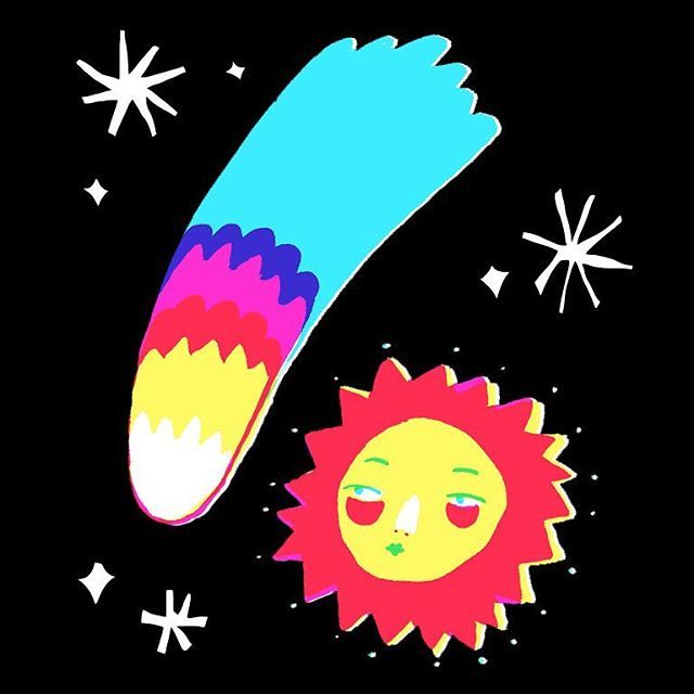 theAmyLow's tweet photo. Finally taking some time out to work on the stuff in my brain 🌞✨ #illustration #space #folk #folkart #sun #illustrator #editorialillustration #comet #folkillustration #illustratorforhire #stars #astronomy #riso #neon #bright #graduateillustrator https://t.co/C7wgSBxLUR https://t.co/9nZM6SnBaE