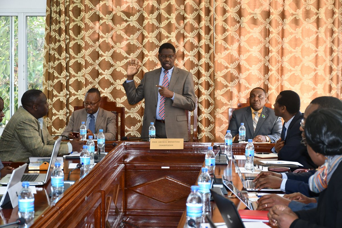 NM_AIST's tweet photo. The Chairman of NM-AIST Council, Prof. David Mwakyusa introducing the  newly appointed VC, Prof. Emmanuel J. Luoga, Prof. Anthony Mshandte as  DVC for Academic, Research and Innovation  and Prof. Charles Lugomela as  DVC for Planning, Finance and Administration, on 23rd May 2018 https://t.co/CmpbJO1rm3