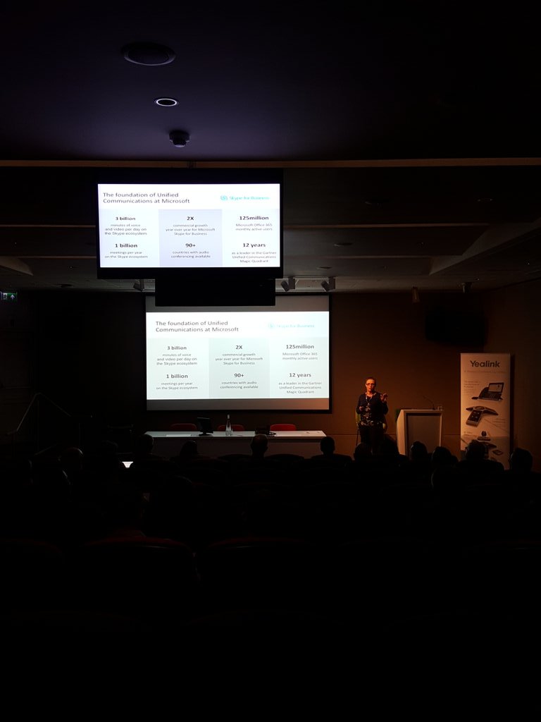 It's on! #yealink_discovery at Microsoft TVP! #Microsoft presenting #MicrosoftTeams and #Skype4b. #Yealink to present next with their compatible devices.