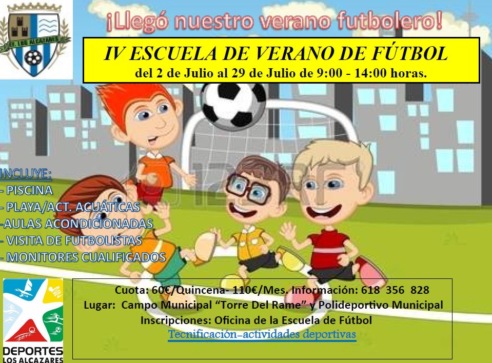 AytoLosAlczares's tweet photo. Escuelas Deportivas #Verano #LosAlcázares https://t.co/SL6QJ1gZTA